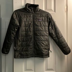 Patagonia boys size 10 grey nano puff jacket
